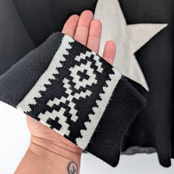 Tahari Black and White Cowl Neck Sweater - Picture 3 of 6